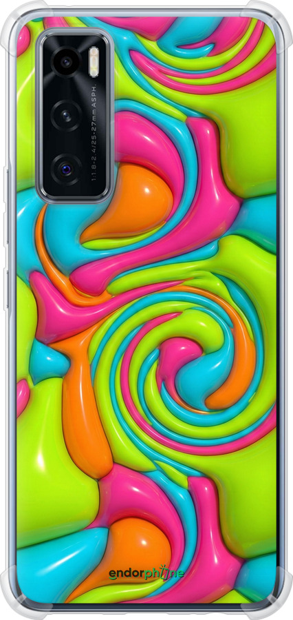 Силіконовий протиударний с посиленими кутами чехол Y2K Jelly Dream для Vivo V20 SE - 6780sp-2128 изображение 