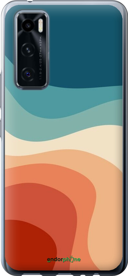 Силіконовий чехол У стилі ретро з хвилями для Vivo V20 SE - 6531u-2128 изображение 