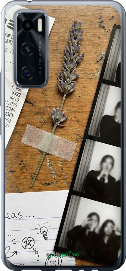 Силиконовый чехол Aesthetic Scrapbook Collage для Vivo V20 SE - 6773u-2128 изображение 