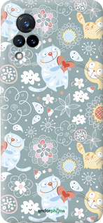 Силиконовый чехол Котята v3 для Vivo V21 - 1223u-2368 изображение 