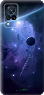 Силиконовый чехол Планеты в синем космосе для Vivo V21 - 171u-2368 изображение 