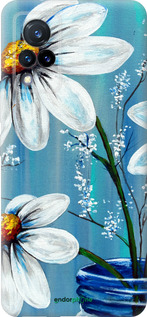 Силиконовый чехол Красивые арт-ромашки для Vivo V21 - 4031u-2368 изображение 