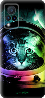 Силиконовый чехол Кот-астронавт для Vivo V21 - 4154u-2368 изображение 