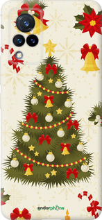 Силиконовый чехол Новогодняя елка для Vivo V21 - 4198u-2368 изображение 