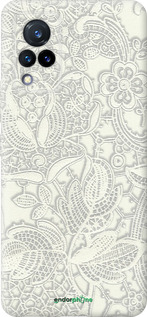 Силіконовий чехол Біле мереживо для Vivo V21 - 4383u-2368 изображение 