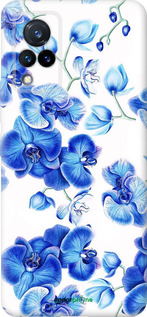 Силиконовый чехол Голубые орхидеи для Vivo V21 - 4406u-2368 изображение 