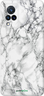 Силиконовый чехол Мрамор белый для Vivo V21 - 4480u-2368 изображение 