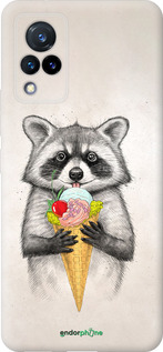 Силиконовый чехол Енотик с мороженым для Vivo V21 - 4602u-2368 изображение 
