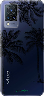 Силиконовый чехол Пальмы1 для Vivo V21 - 4634u-2368 изображение 