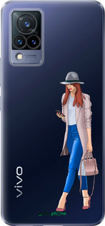 Силиконовый чехол Девушка 1 для Vivo V21 - 4751u-2368 изображение 