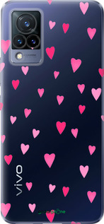 Силиконовый чехол Сердечки 2 для Vivo V21 - 4763u-2368 изображение 
