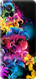 Силиконовый чехол Абстрактные цветы для Vivo V21 - 511u-2368 изображение 