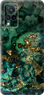 Силиконовый чехол 'Мрамор золото богатство' для Vivo V21 изображение 7