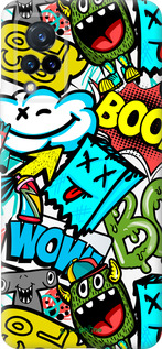 Силиконовый чехол Стикеры v4 для Vivo V21 - 5508u-2368 изображение 