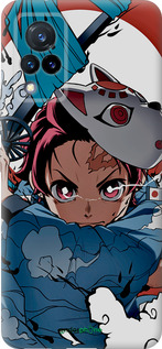 Силіконовий чехол Танджиро Камадо для Vivo V21 - 5574u-2368 изображение 