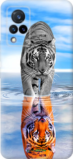 Силиконовый чехол Тигр для Vivo V21 - 6016u-2368 изображение 