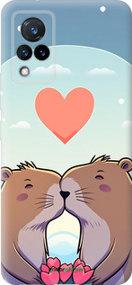 Силиконовый чехол Капибара любовь для Vivo V21 - 6027u-2368 изображение 