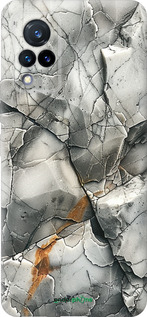 Силиконовый чехол Серый мрамор для Vivo V21 - 6041u-2368 изображение 