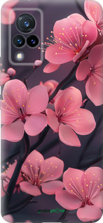 Силиконовый чехол 'Пурпурная сакура' для Vivo V21 изображение 4