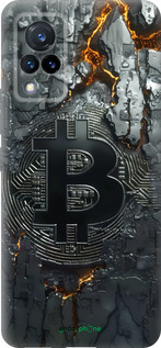 Силіконовий чехол Розпечений біткойн для Vivo V21 - 6091u-2368 изображение 