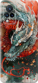 Силиконовый чехол Стихия огня для Vivo V21 - 6101u-2368 изображение 