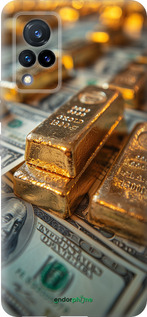 Силиконовый чехол Слитки и доллары для Vivo V21 - 6105u-2368 изображение 