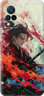 Силиконовый чехол Битва стихий для Vivo V21 - 6110u-2368 изображение 