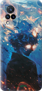 Силиконовый чехол Сатору Годжо для Vivo V21 - 6129u-2368 изображение 