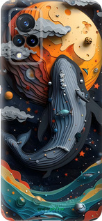 Силиконовый чехол Кит в космосе для Vivo V21 - 6328u-2368 изображение 