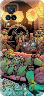 Силиконовый чехол Черепашки нинзя для Vivo V21 - 6346u-2368 изображение 