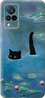 Силиконовый чехол С изображением кота и водяной лилии Monet для Vivo V21 - 6519u-2368 изображение 