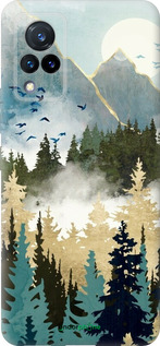 Силиконовый чехол С изображением лесного пейзажа для Vivo V21 - 6548u-2368 изображение 