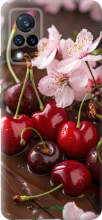 Силиконовый чехол Вишня в шоколаде для Vivo V21 - 6698u-2368 изображение 