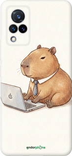Силіконовий чехол Funny Capybara CEO Working для Vivo V21 - 6777u-2368 изображение 
