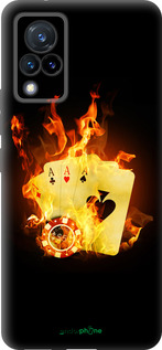 Силиконовый чехол Горящие карты для Vivo V21 - 839u-2368 изображение 