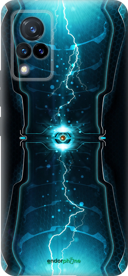 Силиконовый чехол Молнии в цилиндре для Vivo V21 - 120u-2368 изображение 