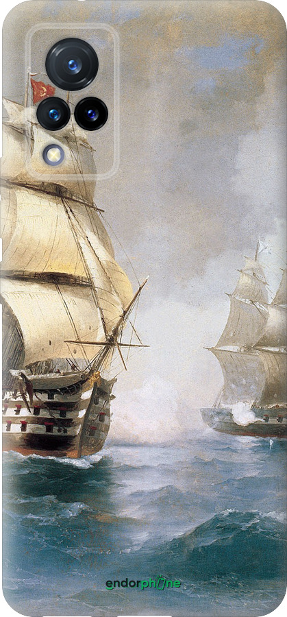 Силиконовый чехол Айвазовский. Корабли для Vivo V21 - 160u-2368 изображение 