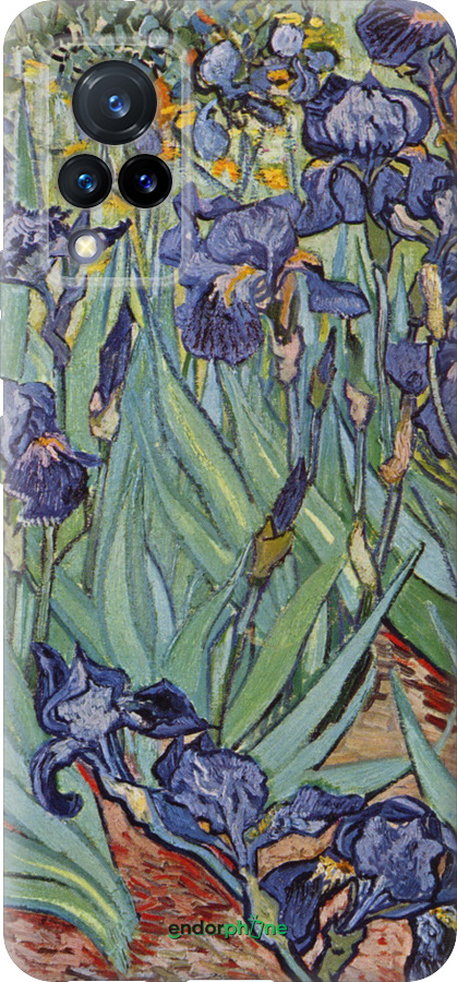 Силиконовый чехол Винсент Ван Гог. Ирисы для Vivo V21 - 161u-2368 изображение 