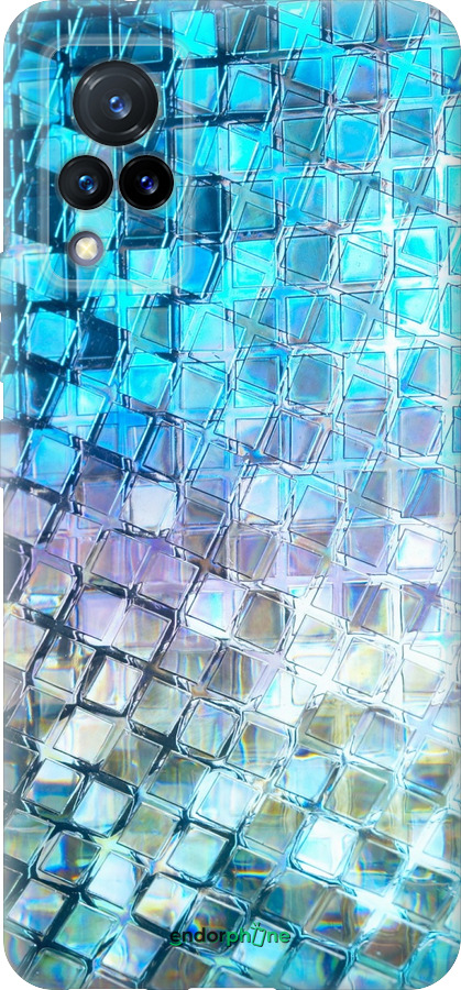 Силиконовый чехол Переливающаяся чешуя для Vivo V21 - 227u-2368 изображение 