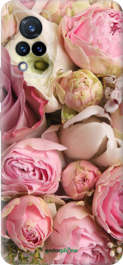Силиконовый чехол Розы v2 для Vivo V21 - 2320u-2368 изображение 