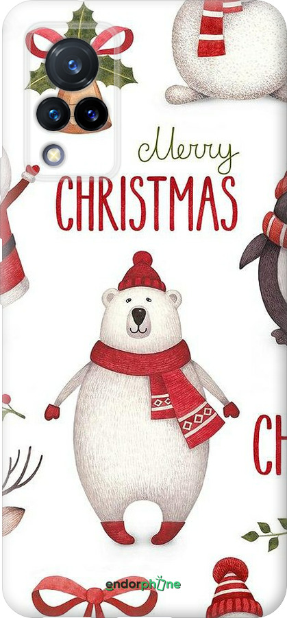 Силиконовый чехол Merry Christmas для Vivo V21 - 4106u-2368 изображение 