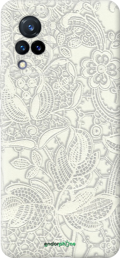Силіконовий чехол Біле мереживо для Vivo V21 - 4383u-2368 изображение 