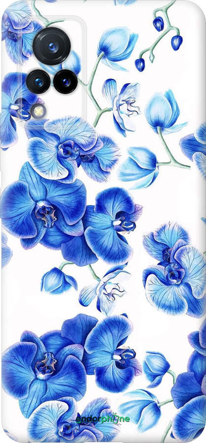 Силиконовый чехол Голубые орхидеи для Vivo V21 - 4406u-2368 изображение 