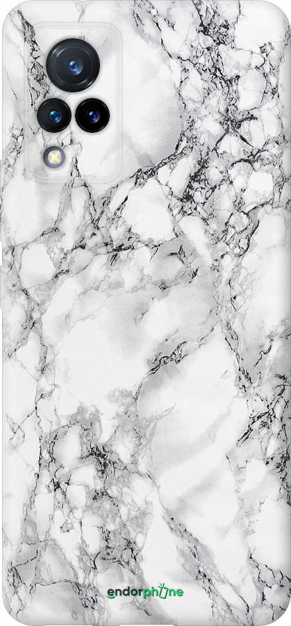 Силиконовый чехол Мрамор белый для Vivo V21 - 4480u-2368 изображение 