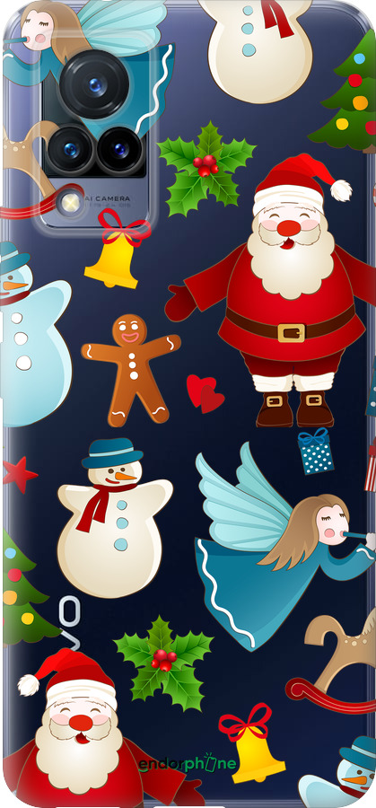 Силиконовый чехол Новогодний 1 для Vivo V21 - 4614u-2368 изображение 