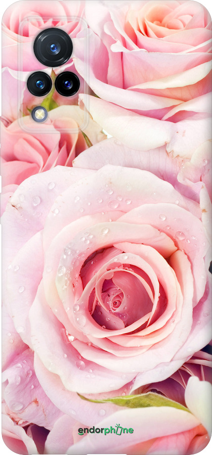 Силіконовий чехол Троянди для Vivo V21 - 525u-2368 изображение 