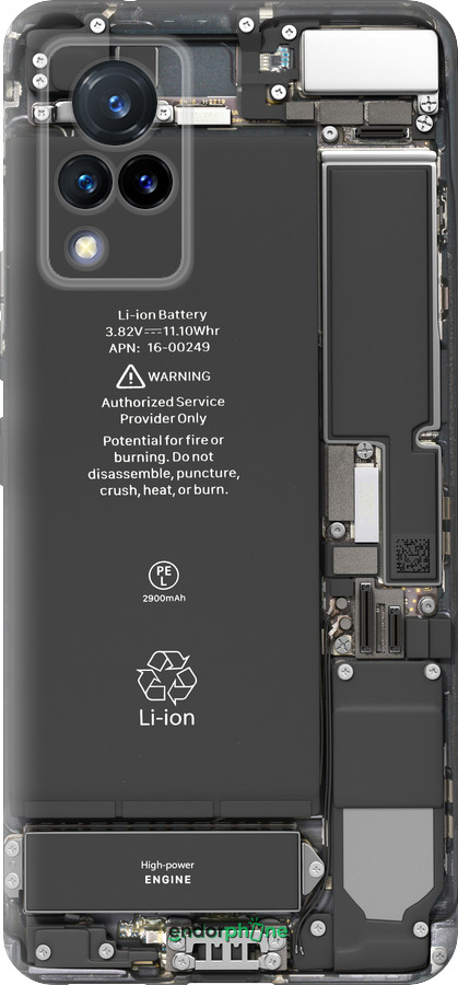 Силиконовый чехол Детали смартфона для Vivo V21 - 5487u-2368 изображение 