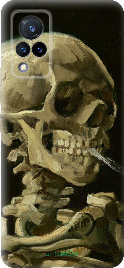 Силиконовый чехол Винсент Ван Гог. Череп для Vivo V21 - 5544u-2368 изображение 