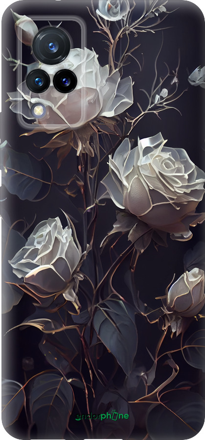 Силиконовый чехол Розы 2 для Vivo V21 - 5550u-2368 изображение 