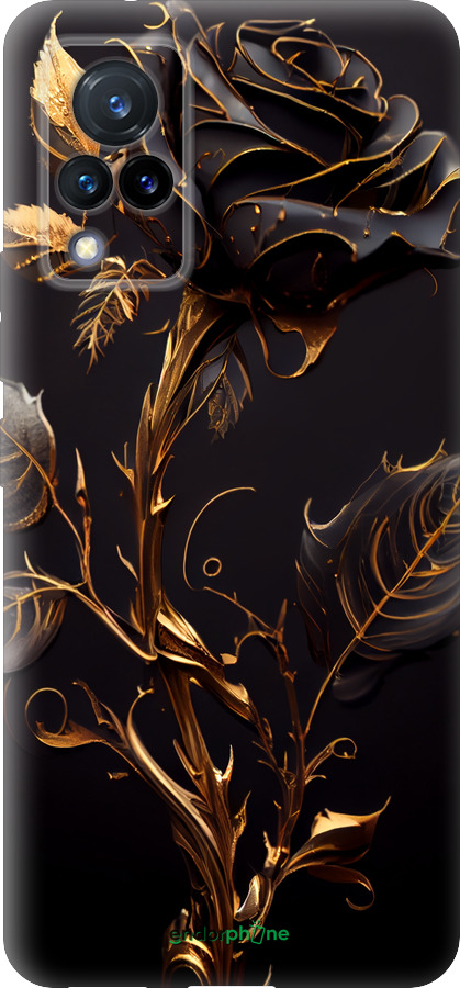 Силиконовый чехол Роза 3 для Vivo V21 - 5552u-2368 изображение 